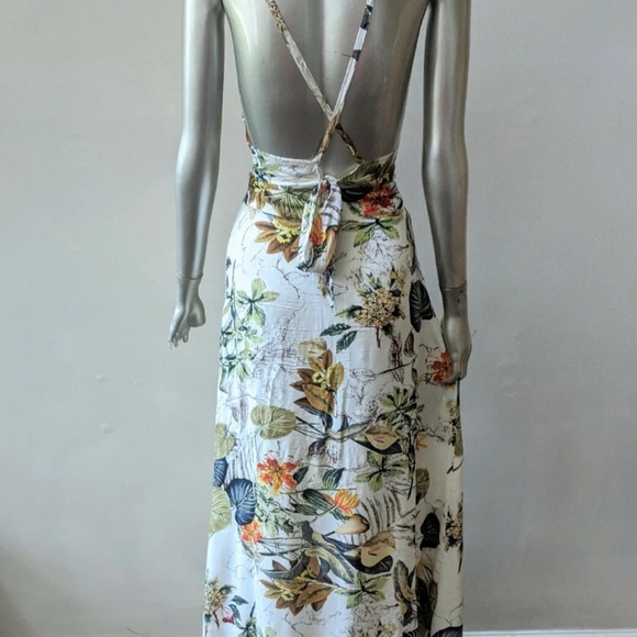 Tropical Floral 2-Piece Set – Crop Top & Maxi Skirt – Size Small - Picture 2 of 6